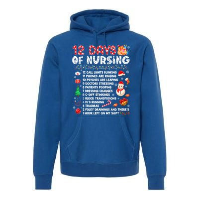 Funny Days Of Nursing Xmas Nurse Christmas Scrub Tops Gift Premium Hoodie