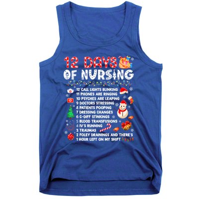 Funny Days Of Nursing Xmas Nurse Christmas Scrub Tops Gift Tank Top