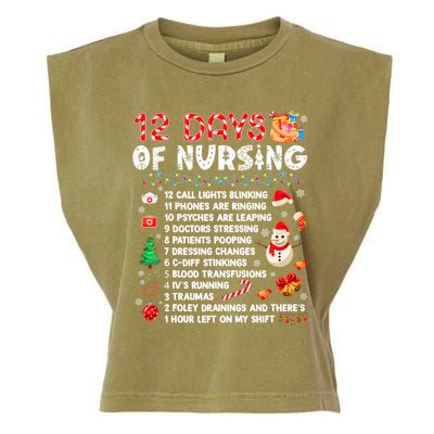 Funny Days Of Nursing Xmas Nurse Christmas Scrub Tops Gift Garment-Dyed Women's Muscle Tee