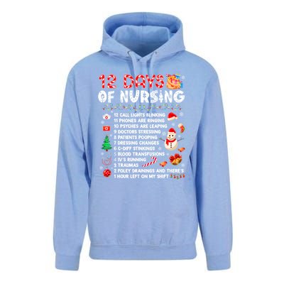 Funny Days Of Nursing Xmas Nurse Christmas Scrub Tops Gift Unisex Surf Hoodie