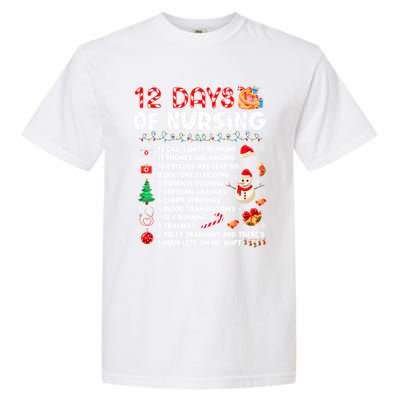 Funny Days Of Nursing Xmas Nurse Christmas Scrub Tops Gift Garment-Dyed Heavyweight T-Shirt