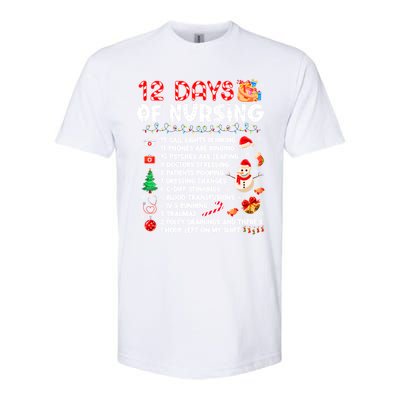 Funny Days Of Nursing Xmas Nurse Christmas Scrub Tops Gift Softstyle CVC T-Shirt