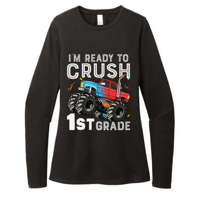 First Day Of First Grade IM Ready To Crush 1st Grade Boy Gift Womens CVC Long Sleeve Shirt