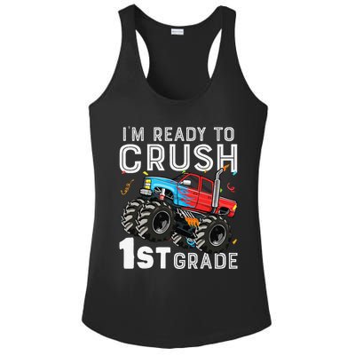 First Day Of First Grade IM Ready To Crush 1st Grade Boy Gift Ladies PosiCharge Competitor Racerback Tank