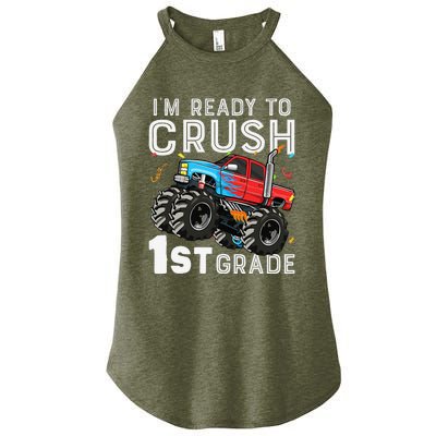 First Day Of First Grade IM Ready To Crush 1st Grade Boy Gift Women's Perfect Tri Rocker Tank