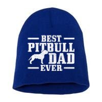 Funny Dog Owner Vintage Pitbull Gift Short Acrylic Beanie