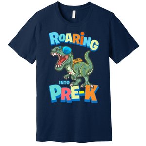 First Day of PRE-K Dinosaur Back to School T Rex Preschool Premium T-Shirt