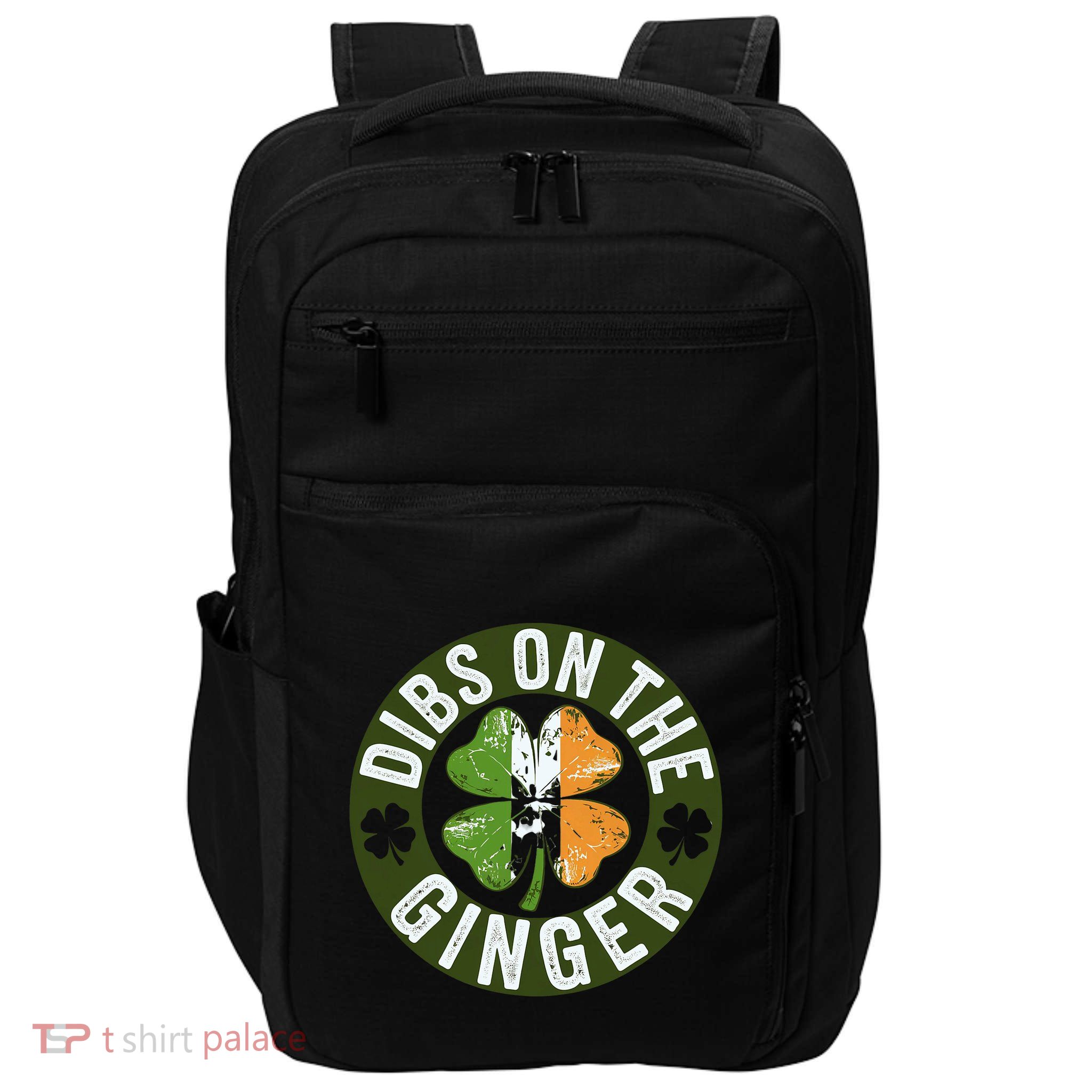 Funny Dibs On The Ginger St. Patrick’S Day Shamrock Impact Tech Backpack