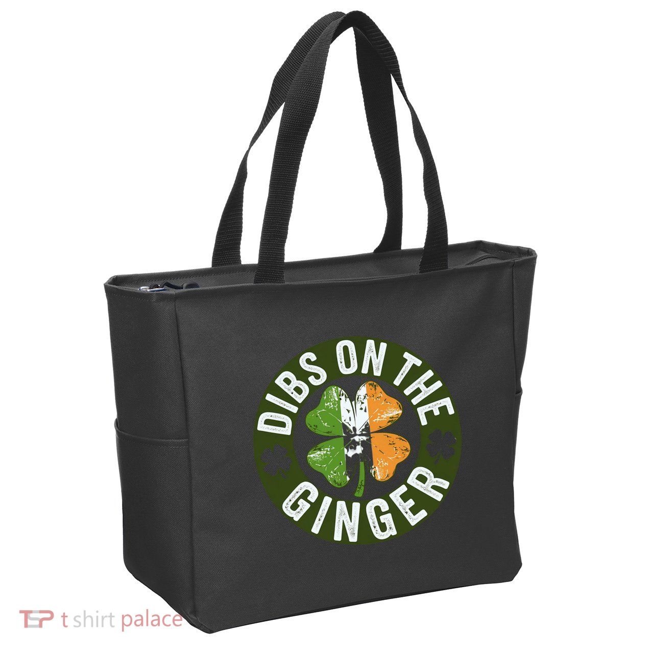 Funny Dibs On The Ginger St. Patrick’S Day Shamrock Zip Tote Bag