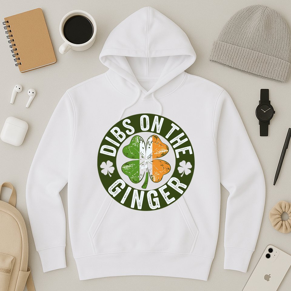 Funny Dibs On The Ginger St. Patrick’S Day Shamrock Hoodie
