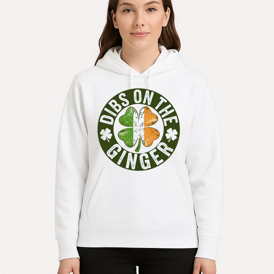 Funny Dibs On The Ginger St. Patrick’S Day Shamrock Hoodie