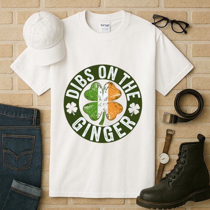 Funny Dibs On The Ginger St. Patrick’S Day Shamrock Tall T-Shirt