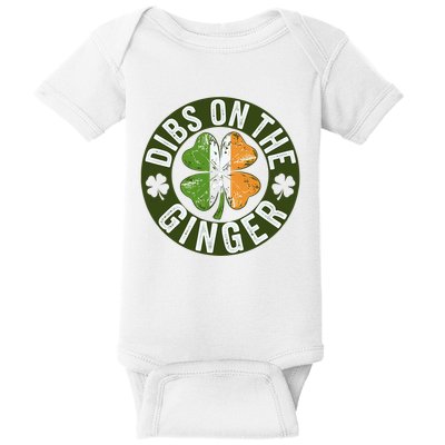 Funny Dibs On The Ginger St. Patrick’S Day Shamrock Baby Bodysuit