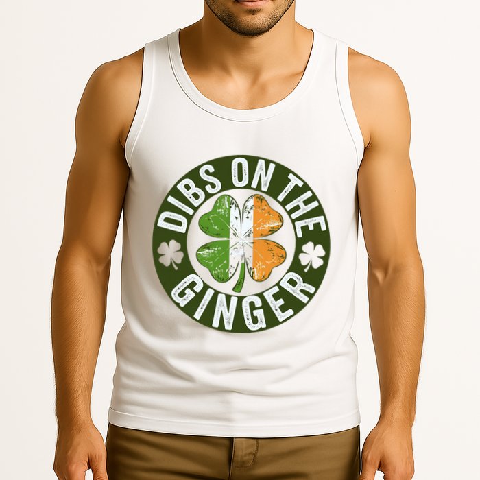 Funny Dibs On The Ginger St. Patrick’S Day Shamrock Tank Top
