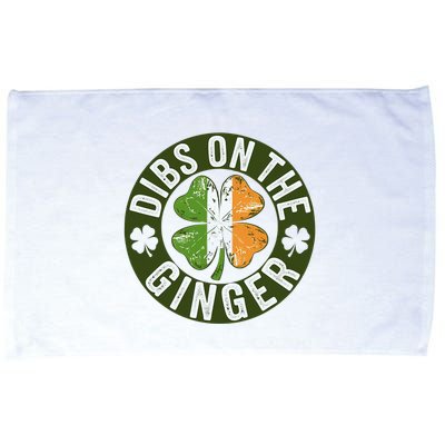 Funny Dibs On The Ginger St. Patrick’S Day Shamrock Microfiber Hand Towel