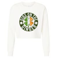 Funny Dibs On The Ginger St. Patrick’S Day Shamrock Cropped Pullover Crew