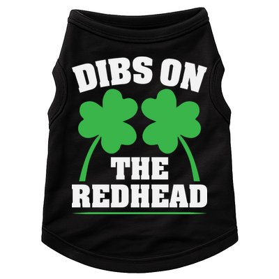 Funny Dibs On The Redhead For St Patricks Day Party Doggie Tank