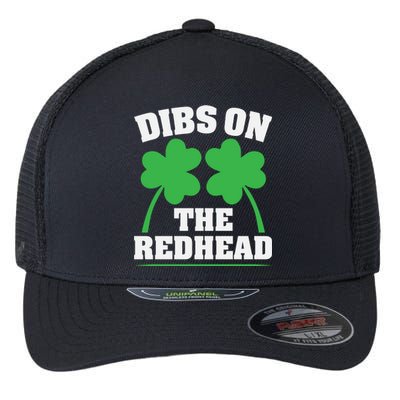 Funny Dibs On The Redhead For St Patricks Day Party Flexfit Unipanel Trucker Cap