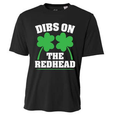 Funny Dibs On The Redhead For St Patricks Day Party Cooling Performance Crew T-Shirt