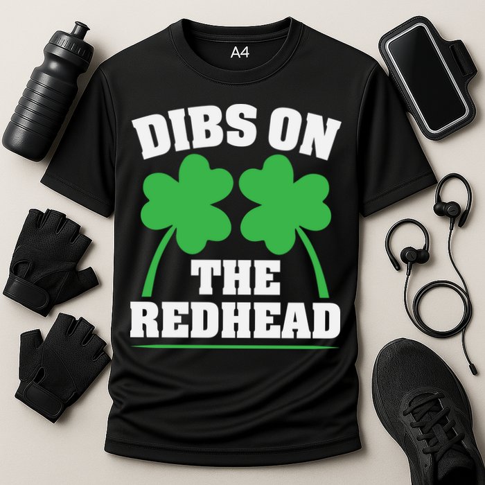 Funny Dibs On The Redhead For St Patricks Day Party Performance Shirt