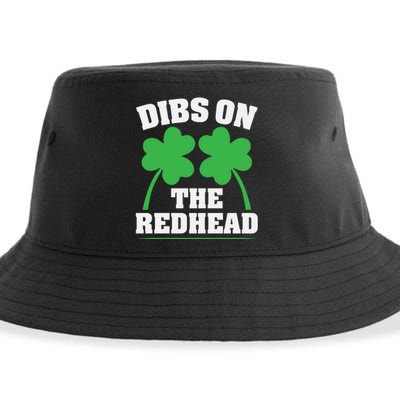 Funny Dibs On The Redhead For St Patricks Day Party Sustainable Bucket Hat