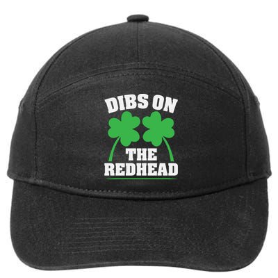 Funny Dibs On The Redhead For St Patricks Day Party 7-Panel Snapback Hat