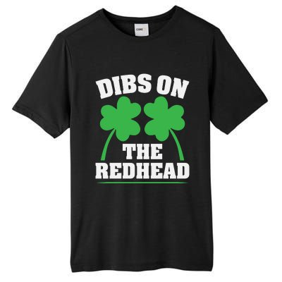 Funny Dibs On The Redhead For St Patricks Day Party Tall Fusion ChromaSoft Performance T-Shirt