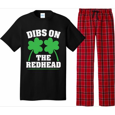 Funny Dibs On The Redhead For St Patricks Day Party Pajama Set