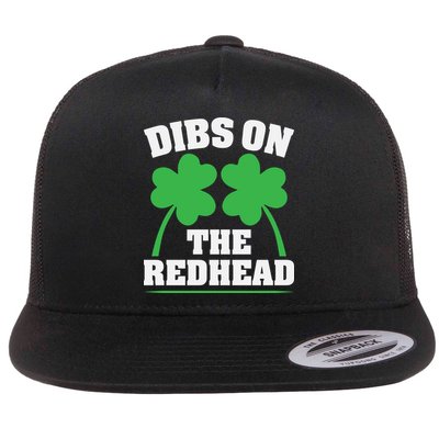 Funny Dibs On The Redhead For St Patricks Day Party Flatbill Hat