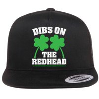Funny Dibs On The Redhead For St Patricks Day Party Flatbill Hat