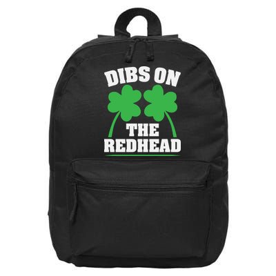 Funny Dibs On The Redhead For St Patricks Day Party 16 in Basic Backpack