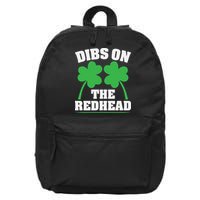 Funny Dibs On The Redhead For St Patricks Day Party 16 in Basic Backpack