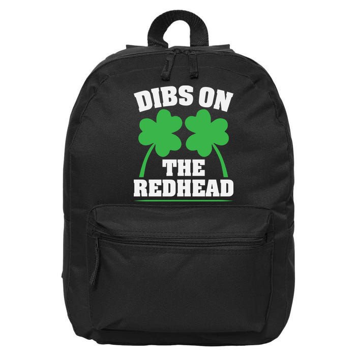 Funny Dibs On The Redhead For St Patricks Day Party 16 in Basic Backpack