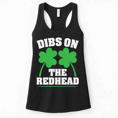 Funny Dibs On The Redhead For St Patricks Day Party Womens Tank Top