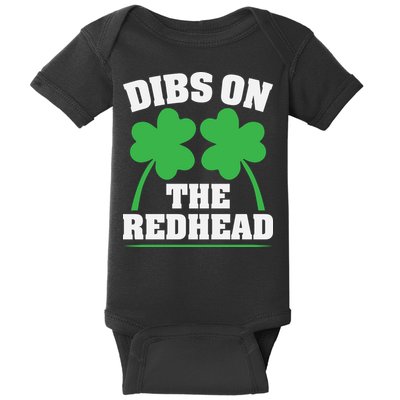 Funny Dibs On The Redhead For St Patricks Day Party Baby Bodysuit