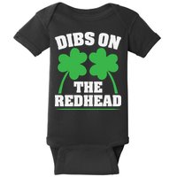 Funny Dibs On The Redhead For St Patricks Day Party Baby Bodysuit