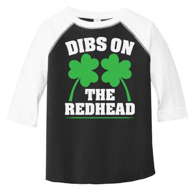 Funny Dibs On The Redhead For St Patricks Day Party Toddler Fine Jersey T-Shirt