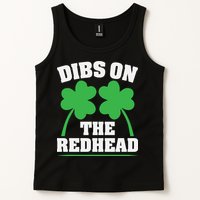 Funny Dibs On The Redhead For St Patricks Day Party Tank Top