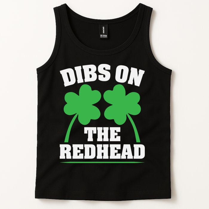 Funny Dibs On The Redhead For St Patricks Day Party Tank Top