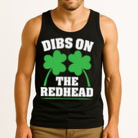 Funny Dibs On The Redhead For St Patricks Day Party Tank Top