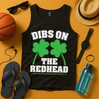 Funny Dibs On The Redhead For St Patricks Day Party Tank Top