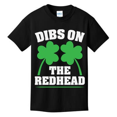 Funny Dibs On The Redhead For St Patricks Day Party Kids T-Shirt