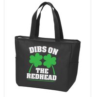 Funny Dibs On The Redhead For St Patricks Day Party Zip Tote Bag