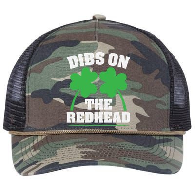 Funny Dibs On The Redhead For St Patricks Day Party Retro Rope Trucker Hat Cap