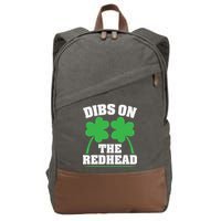 Funny Dibs On The Redhead For St Patricks Day Party Cotton Canvas Backpack
