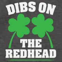 Funny Dibs On The Redhead For St Patricks Day Party Vector Backpack