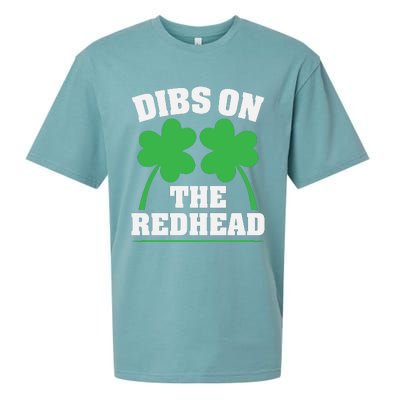 Funny Dibs On The Redhead For St Patricks Day Party Sueded Cloud Jersey T-Shirt