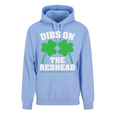 Funny Dibs On The Redhead For St Patricks Day Party Unisex Surf Hoodie