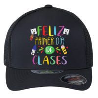 First Day Of School Back To School Spanish Teacher Student Flexfit Unipanel Trucker Cap