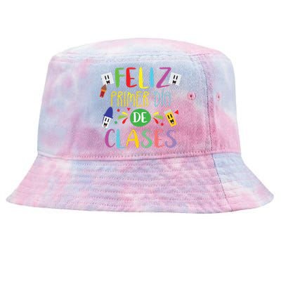 First Day Of School Back To School Spanish Teacher Student Tie-Dyed Bucket Hat